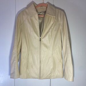 Cream Women’s Leather Jacket - Wilson’s Leather